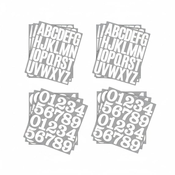 276 Pcs 2 inch Self-Adhesive Vinyl Alphabet & Number Stickers, White for Mailbox, Signs, Cars, Wall, Home & DIY Decor