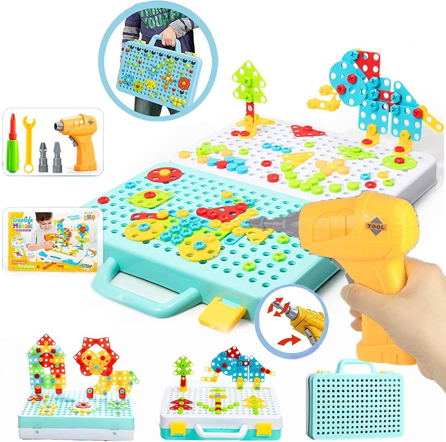 276 Piece Trendy Bits Drill Puzzle, STEM Learning Building Toys
