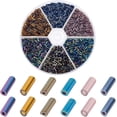thumbnail image 1 of 2760pcs Glass Bugle Beads Glass Tube Beads 4mm Tube Spacer Beads Czech Bugle Beads, 1 of 9
