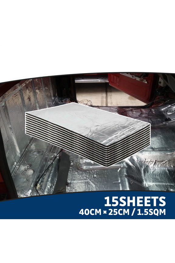 276mil 16.14 Sqft Car Sound Deadener Mat & Heat Shield Insulation,Closed Cell Foam with Aluminum Foil for Hood Ceiling Door