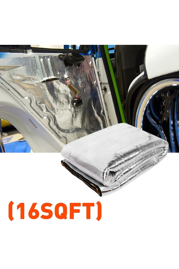 276mil 16 Sqft Car Sound Deadener Mat & Heat Shield Insulation,Closed Cell Foam with Aluminum Foil for Car Roof Floor