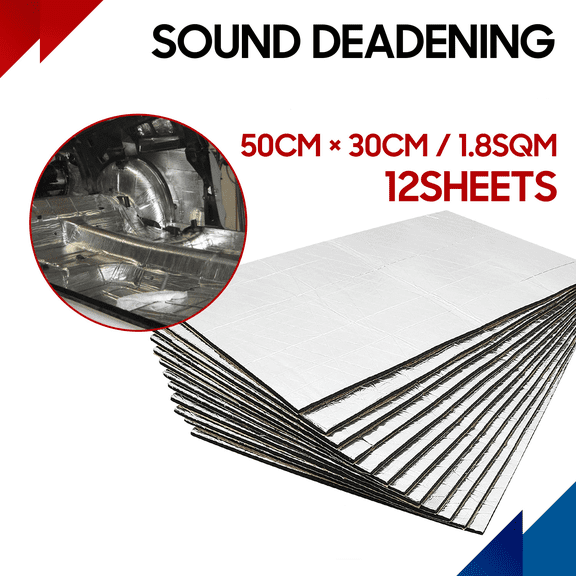 276mil 19.37sqft Car Sound Deadener Mat & Heat Shield Insulation,Closed Cell Foam with Aluminum Foil for Car Roof Floor 11.8"19.7"