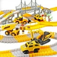 thumbnail image 1 of 276pcs Construction Toys Race Tracks Toys for Boys 3-6 Years Kids Toys 5 PCS Construction Car and Flexible Track Playset, 1 of 7