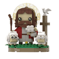 thumbnail image 1 of 277 PCS MOC Christ Jesus with Sheep Model Building Blocks Divine Shepherd Toys, 1 of 11