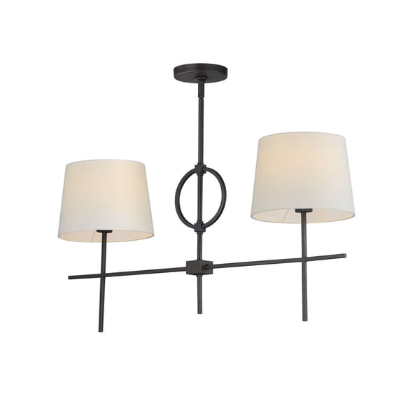 27722OFCHL-Maxim Lighting-Paoli - 2 Light Linear Pendant-17.25 Inches Tall and 10 Inches Wide