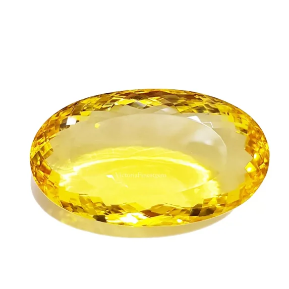 278 Carat Yellow Citrine Oval Shape Pendent Size Loose Gemstone