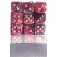 thumbnail image 1 of 27834 12 mm Vortex Burgundy With Gold Numbers D6 Dice Set Of 36, 1 of 1