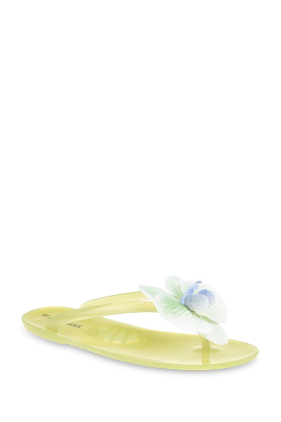Flower Applique Jelly Sandal