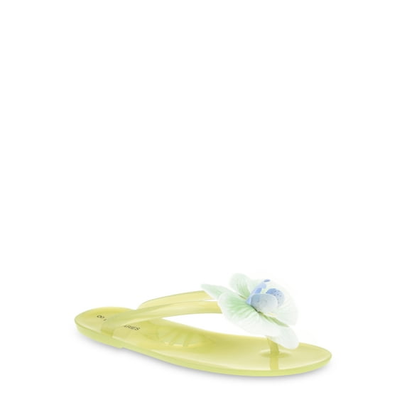 No Boundaries Flower Applique Jelly Sandal