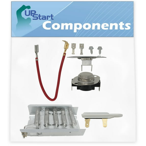 279838, 279816 & 3392519 Dryer Heating Element and Thermostat Combo Pack Replacement for Estate EED4300VQ1 Dryer - Compatible with 279838, 279816 & 3392519 Heater Element, Thermal Cutoff & Fuse Kit
