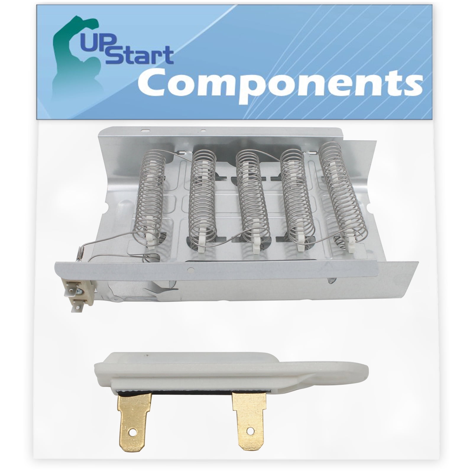 279838 Dryer Heating Element & 3392519 Thermal Fuse Replacement for Whirlpool IJ82002 Dryer - Compatible with 279838 & 3392519 Heater Element & Thermal Fuse - UpStart Components Brand