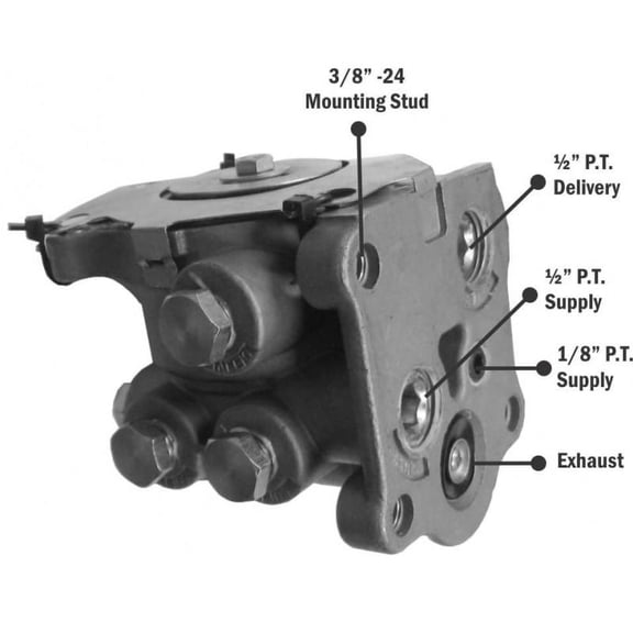 279950 382497C91 E-5 Air Brake Pedal Foot Control Valve Single Circuit Replac.