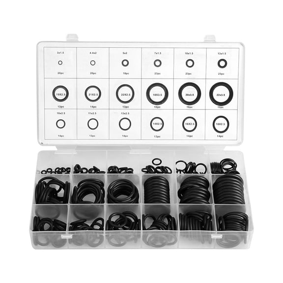 279Pcs/Kit Rubber Grommet Ring,18 Sizes Eyelet Sealing Gasket Assortment Set Hydraulic Plumbing Gaskets Sealing Kit for Assorted Faucet Plumbing Pressure Washer Automotive Repair