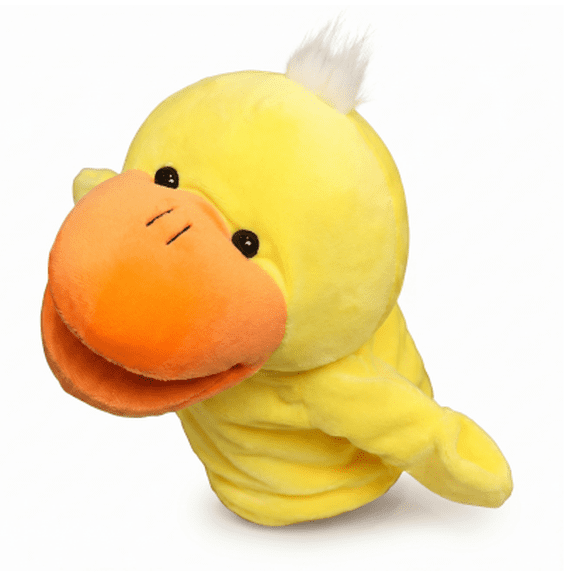 27CM Yellow Duck Hand Puppet, Soft Plush Animal Hand Puppet for Kids, Interactive Storytelling Puppet Toy for Role Play, Preschool Education, Birthday Gift