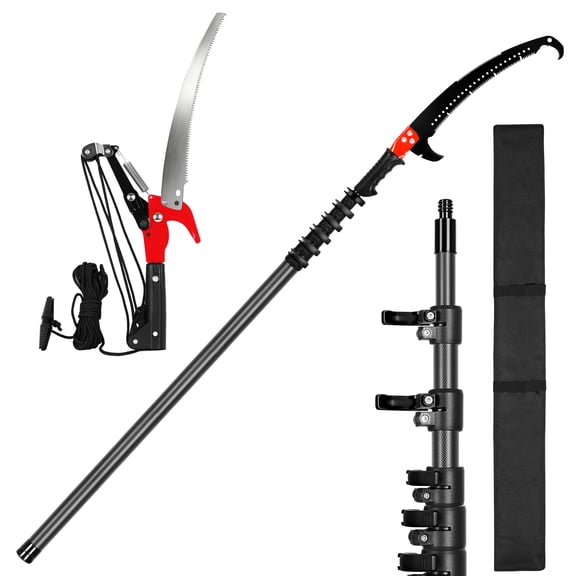 27FT Lightweight Carbon Fiber Manual Pole Saw for Tree Trimming