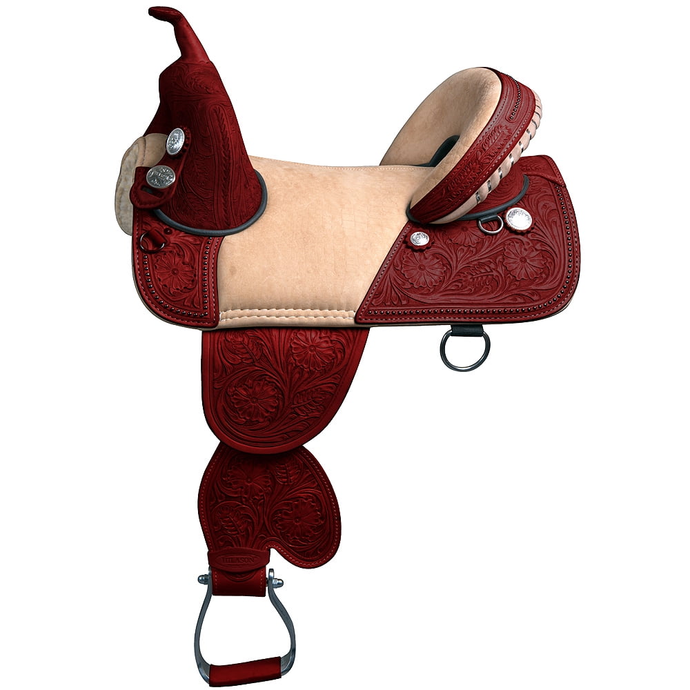 27HS HILASON Western Horse Saddle Treeless Trail Barrel American