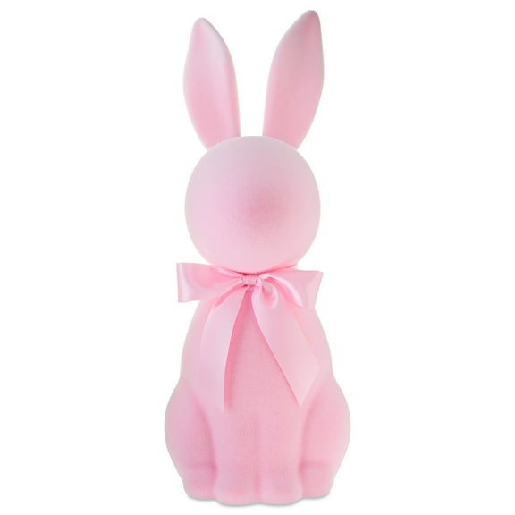Flocked Bunny Tabletop Decoration, Pink, 27", Easter by Way To Celebrate