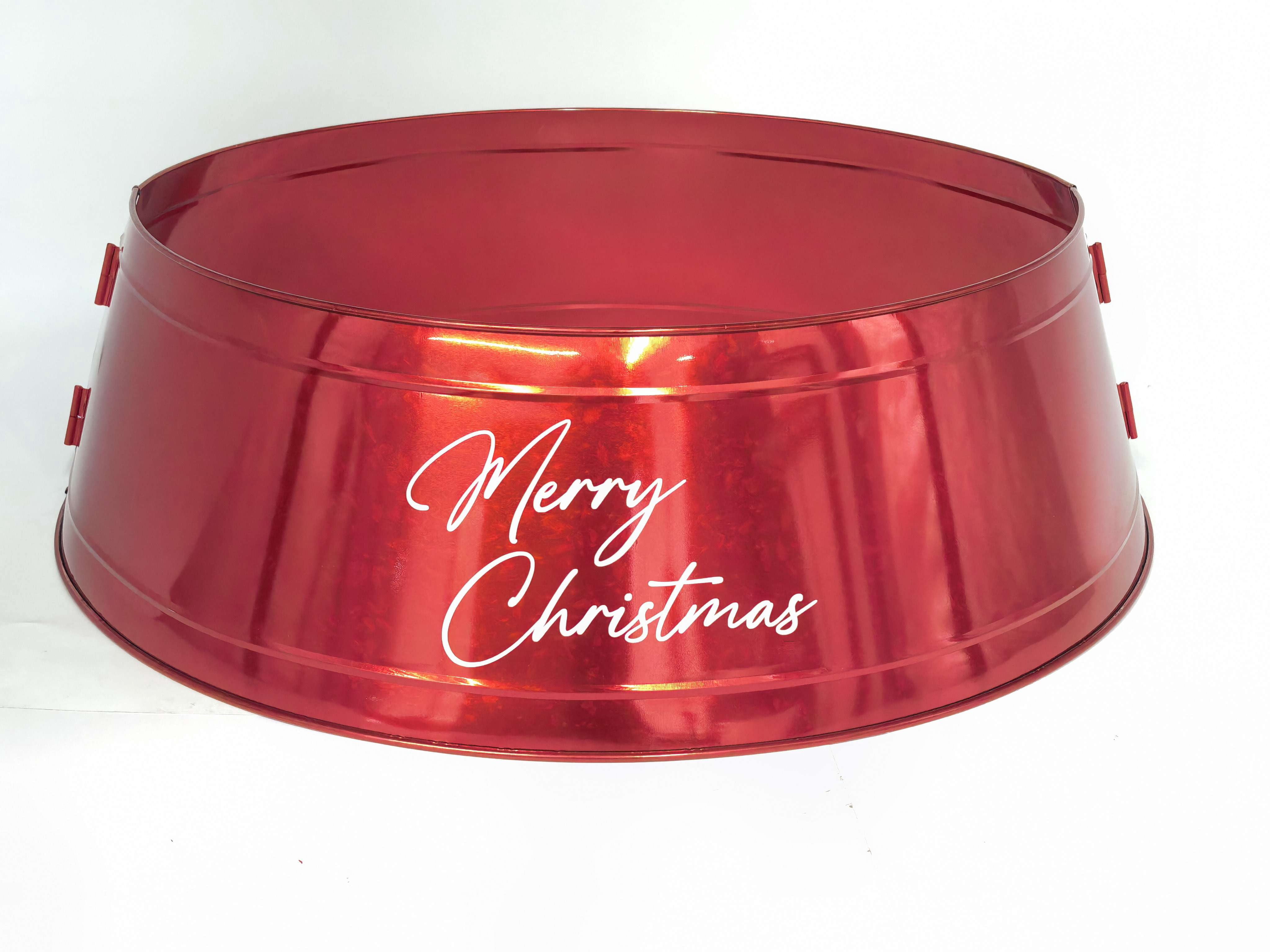 Metal Christmas Tree Collar, Red 27" by Holiday Time