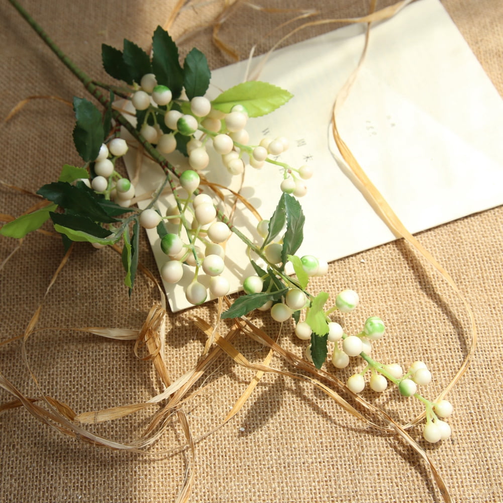 27Inch Artificial Berry Stem Christmas Long Berry Picks Frosted Holly ...