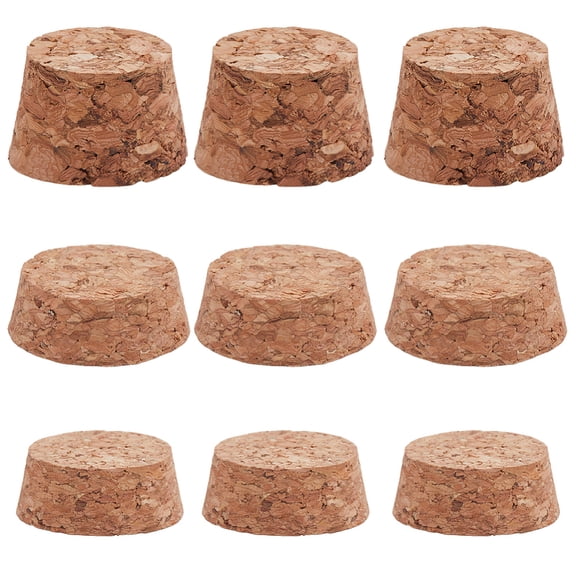 27PCS 3 Sizes Cork Stoppers 1 to 1.2 Inch Diameter Tapered Plugs Natural Soft Wood Replacement for Wine Beer Glass Bottles Mason Jars for making