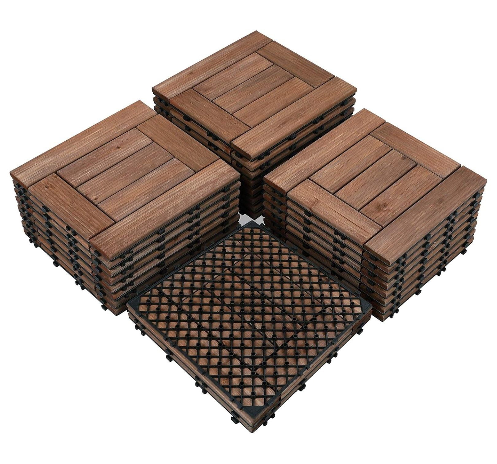 27PCS Patio Deck Tiles Interlocking Wood Composite Decking Floor Tiles — free download