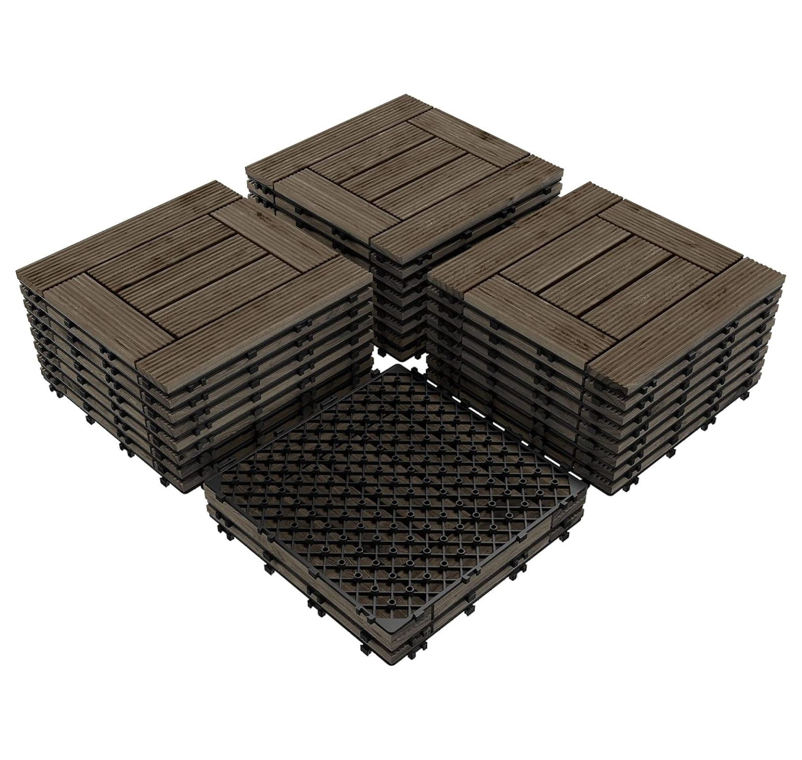 27PCS Patio Deck Tiles Interlocking Wood Composite Decking Floor Tiles — free download