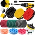 thumbnail image 1 of Reluein 27 Pack Drill Brush Set, Power Scrubber Brush with Extended Attachment, Scrub Pads for Grout, Tile, Bathroom, Kitchen, Car Cleaning, 1 of 7
