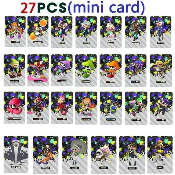 27Pcs Amiibo Game Cards NFC Tag For Splatoon 3 Octoling Octopus Switch Oled