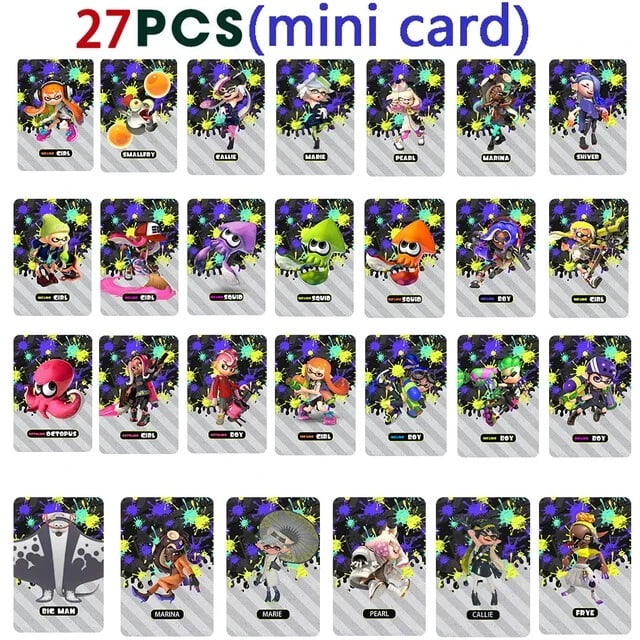 27Pcs Amiibo Game Cards NFC Tag For Splatoon 3 Octoling Octopus