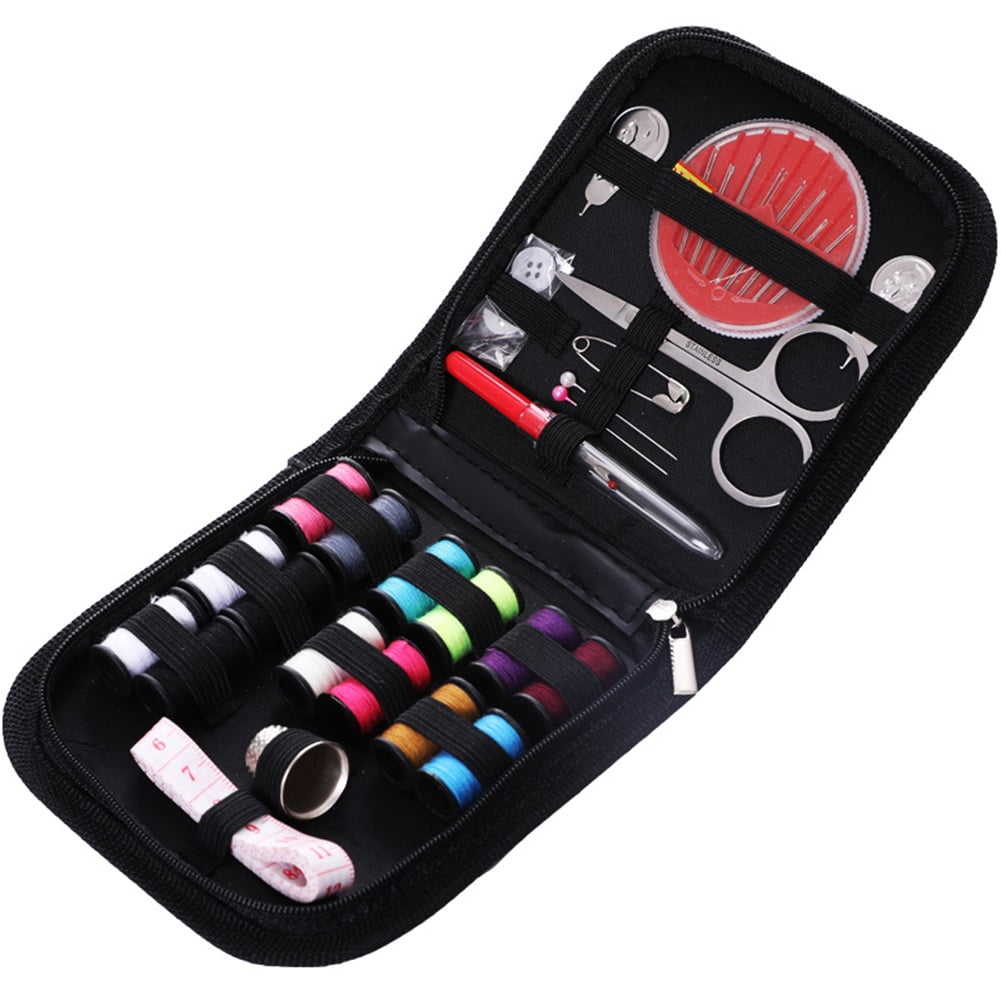27Pcs Compact Sewing Kit For Home Travel Camping Emergency Mini Sew  Supplies Set Pins Safety Pins 
