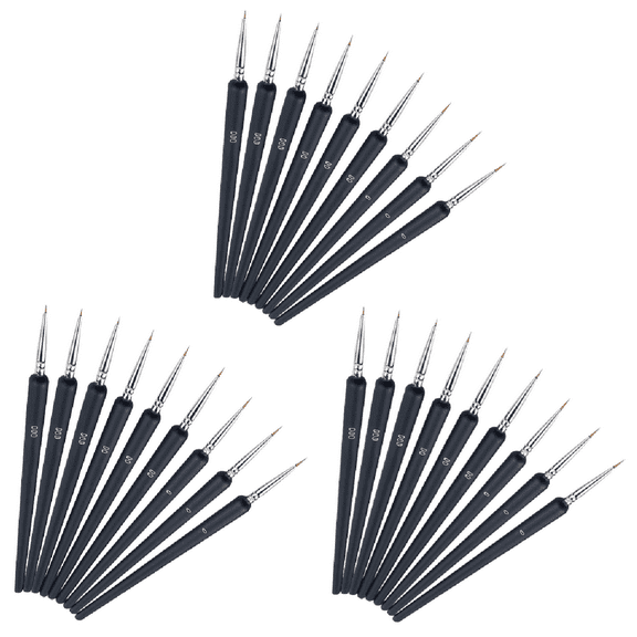 27Pcs Miniature Paint Brushes, TRIANU Model Brushes Micro Detail Paint Brush Set, Fine Detailing for Acrylics, Oils, Watercolors & Paint by Number, Citadel, Figurine (3 Size-000, 00, 0)