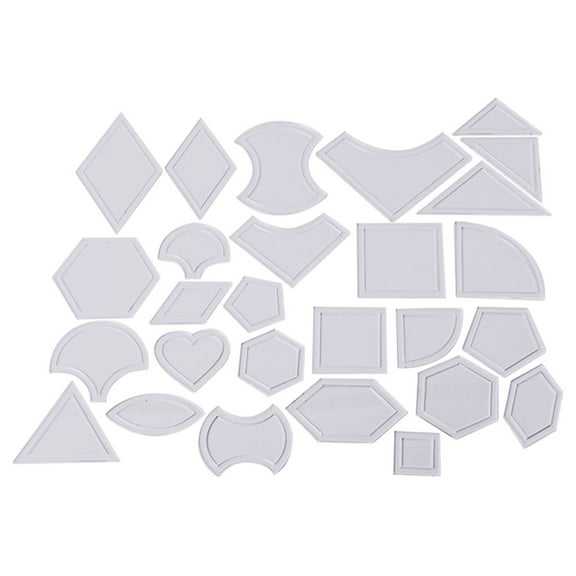 27Pcs Mixed Handmade Quilt Templates DIY Tools Patchwork Quilter Quilting Supply