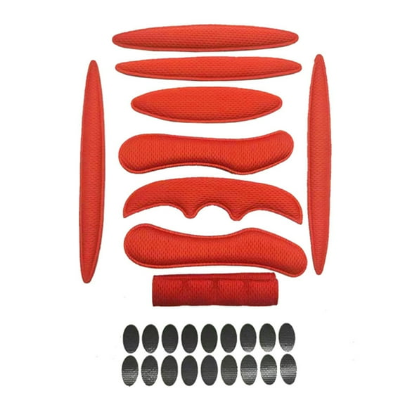 27Pcs/Set Cycling Helmet Sponge Pad Kit Breathable Washable Shock Absorbing Universal Mountain Road Bike Riding Helmet Padding Lining Cushion Kit