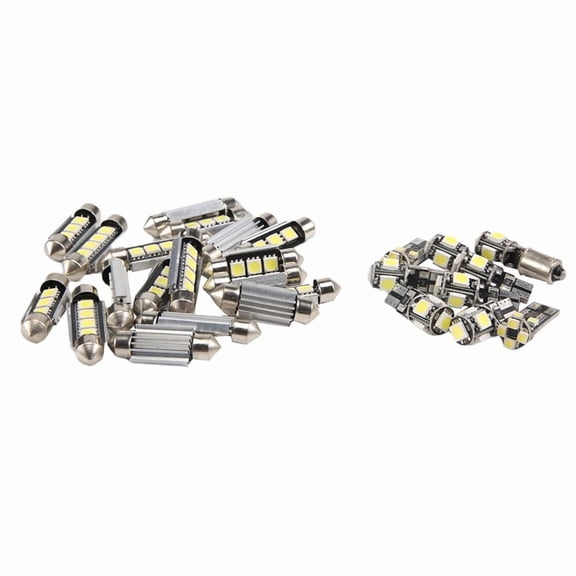 27Pcs White In-Car Led Light Kit For Mercedes- E-Class W211 2002-2008