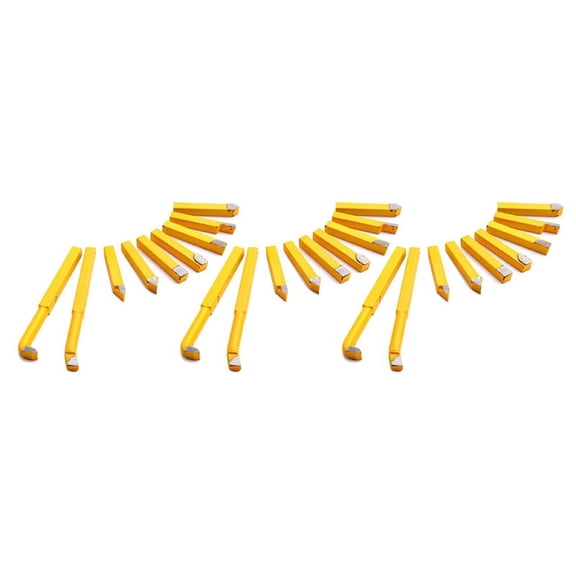 27Pcs YW1 Carbide Brazed Tip Tipped Lathe Cutter Tools 8X8mm High Hardness Turning Milling Welding Bit