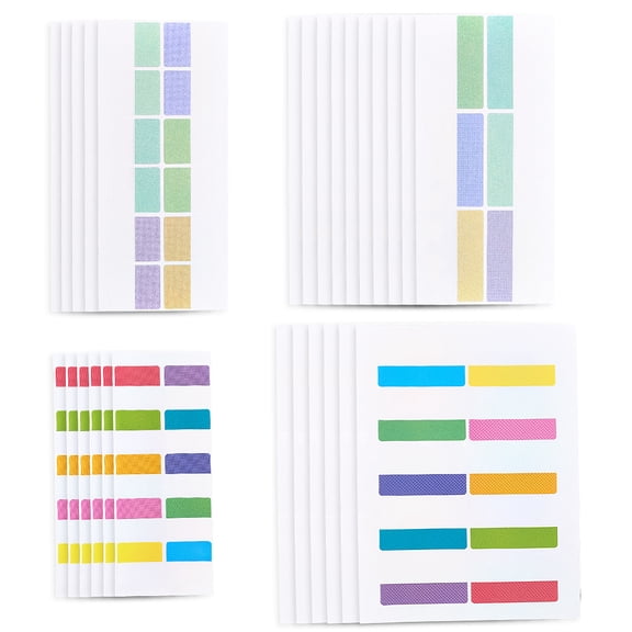 27Sheets 4 Styles Paper Index Tabs Mixed Color 150~170x61~127x0.2~0.4mm
