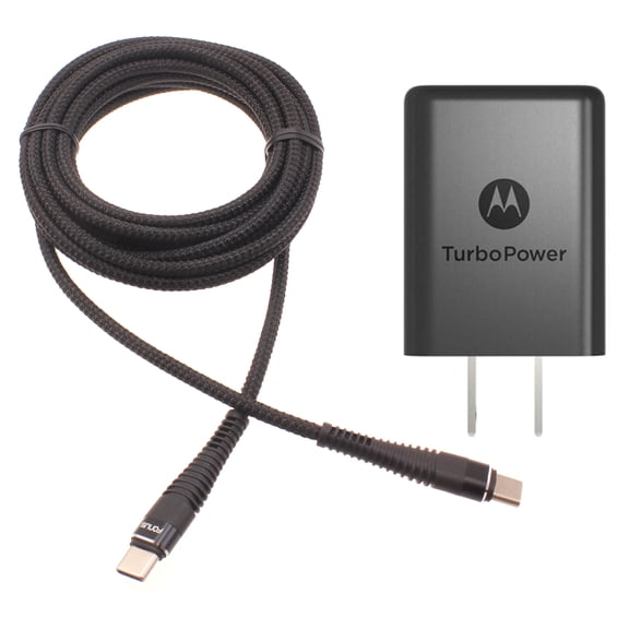 27W Fast Home Charger Compatible With Motorola Moto G 5G (2022,2023,2024,2025,2026) - TurboPower PD 6ft TYPE-C Cable USB-C Power Adapter
