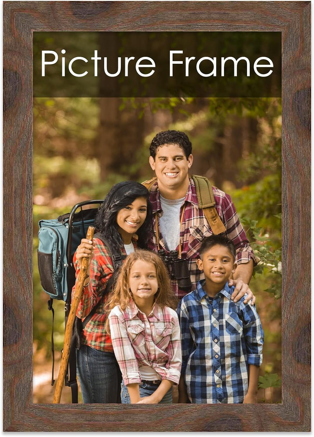 27X39 Frame Real Pine Wood Walnut Wood Picture Frame UV Protection