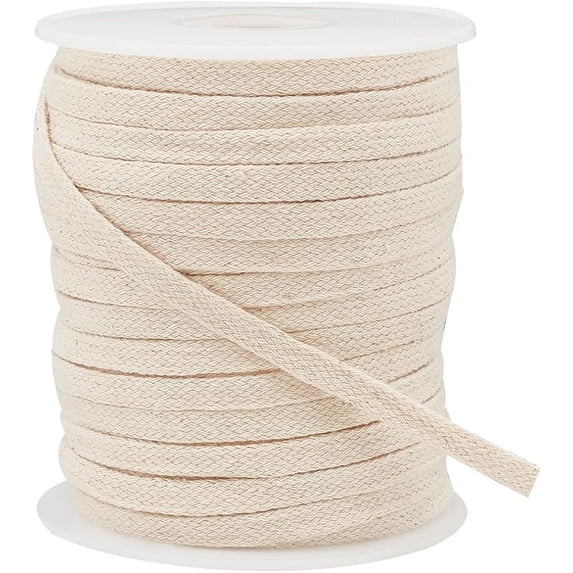 Fake White Drawstring 27Yards Papayawhit Flat Cotton Drawstring 6mm Soft Drawstring ...