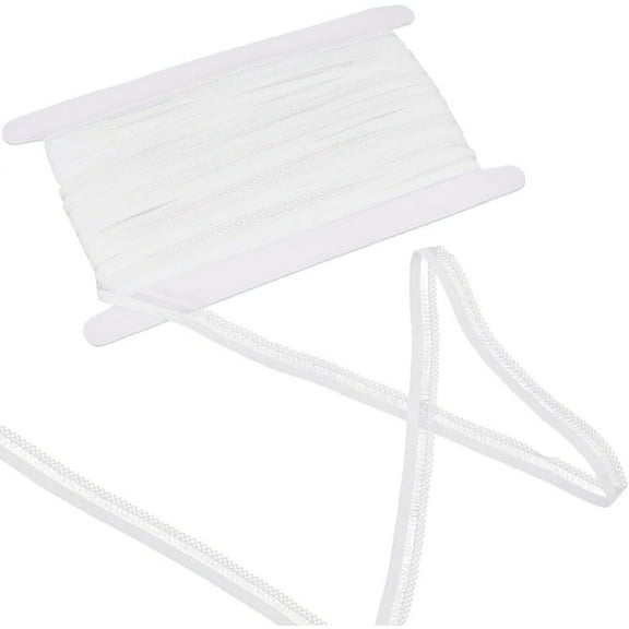 27Yds Picot Loop Elastic Lace Trim 1/2"(12mm) Knitted Nylon Frilly Spandex Bands Stretch Lace Ribbon Decorative Lingerie Edges Trimming for DIY Underwear Dress Sewing Crafts Upholstery White