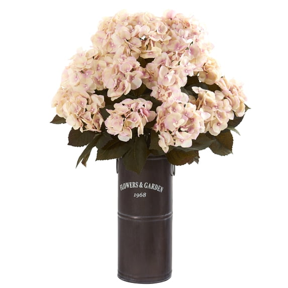 27in. Hydrangea Artificial Plant in Decorative Planter