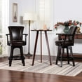thumbnail image 1 of 27in Vintage Brown Faux Leather - 360 Degree Swivel & High Backrest Support - Counter and Bar Table Use / Enjoy a Luxurious Sitting Experience, 1 of 7