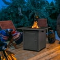 thumbnail image 1 of 27inch Gas Fire Pit, 40,000 BTU Auto-Ignition Propane  Gas Fire Pit Table with Lava Rock, Outdoor Patio Gas Burner Stove Fire Table, Control Knob Adjustable Flame, 1 of 10