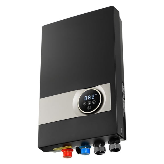 27kW Tankless Electric Water Heater Instant On-Demand Hot Water System with LCD Touch Panel & Child Safety Lock Energy Efficient, Endless Hot Water for Whole House Easy Install, Wall Mounted