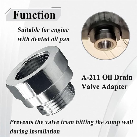 27mm-2.0 Thread Size Oil Drain Valve Adapter