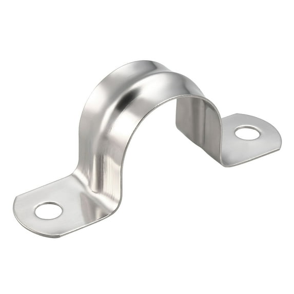 27mm Rigid Pipe Strap, 304 Stainless Steel, 2 Holes Clamp, 20 Pcs