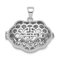 thumbnail image 1 of 27mm Sterling Silver Rhodium-plate Chinese Symbol For Wealth Locket Pendant - 7.1 Grams, 1 of 2