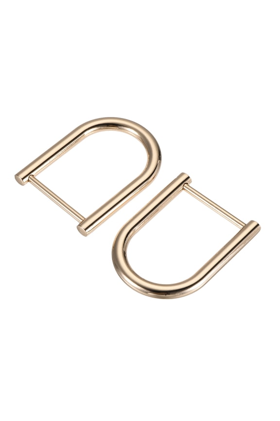 27mm U Shape Horseshoe D-Rings Zinc Alloy Electroplated Gold Tone 4 Pack