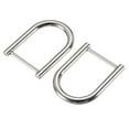 thumbnail image 1 of 27mm U Shape Horseshoe D-Rings Zinc Alloy Electroplated Silver Tone 4 Pack, 1 of 5
