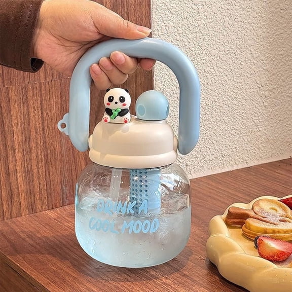 27oz Portable Water Cup Polycarbonate | Leakproof Drip Proof Design | Dual Drinking Ports – Straw & Direct | Lightweight Handle | Hot & Cold | 1 Piece | Outdoor Travel